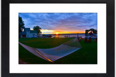Hammock sunset on the St. Lawrence river