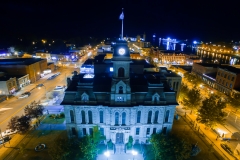 Oswego City Hall at night