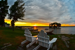 Sunset on the St. Lawrence river
