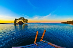View of Zitka Island off the dock